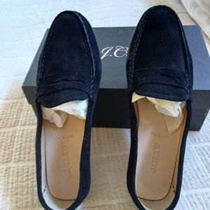 J. Crew James Women's Black Suede Loafers Flats 8.5